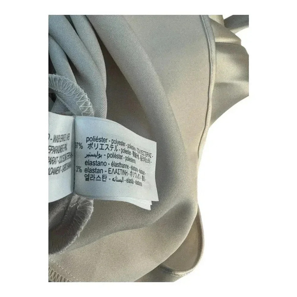 NEW ZARA Women’s XS SATIN-FINISH CONTRAST DRESS - Picture 7 of 8